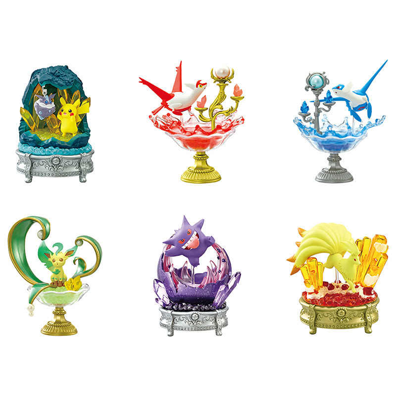 Pokemon Anime Merchandise - RE-MENT ポケモン宝石コレクションシリーズ バインドボックスおもちゃ ゲンガー ラティオス リーフィア
