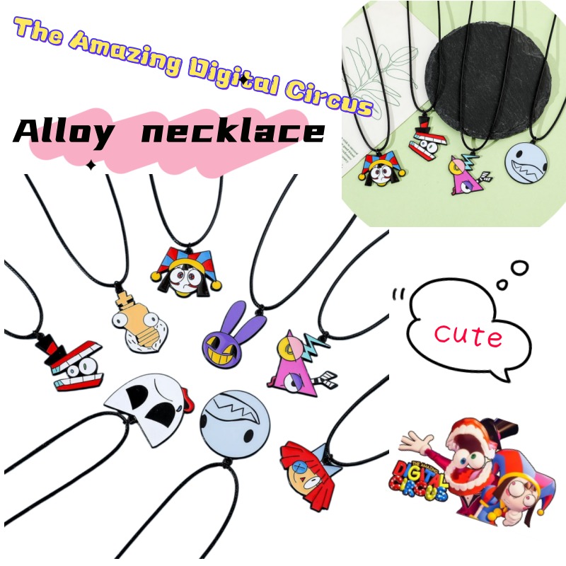 Unique Anime Merchandise - ポムニ・ガングル・ジャックス ザ・アメイジング・デジタル・サーカス アニメグッズ スタイリッシュでユニークなクリエイティブな男の子向け合金ネックレス 友人へのプレゼント