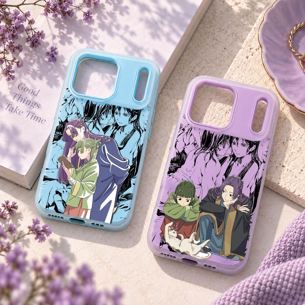 Phone Case Anime - 「A-Apothecary Diaries」アニメデザインのiPhone 18、17、16、15、14、13 Pro Max用スマホケース。2-in-1のジェリーケース、ソフトマットカバー。