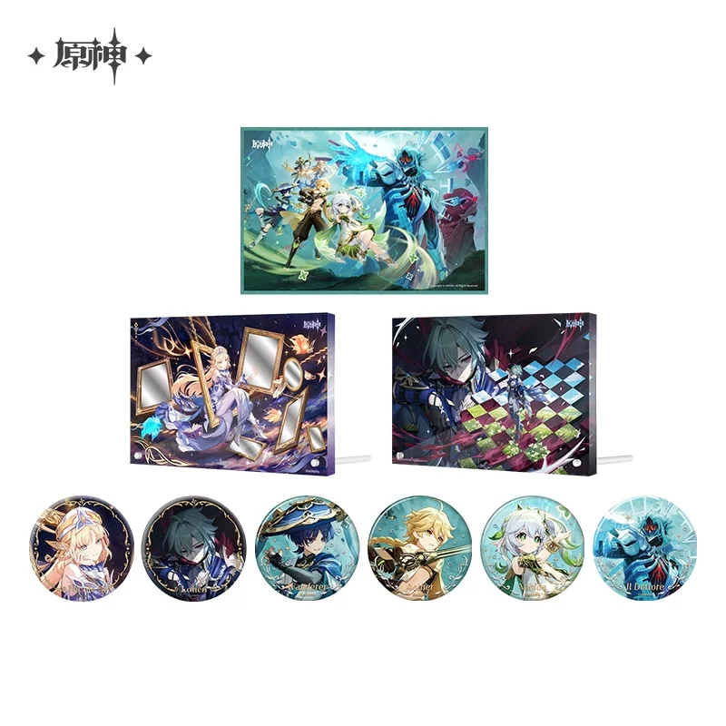 Anime Merchandise Licensing - 公式原神ライセンスアニメ「Void Calamity: Ashes of the Past」シリーズゲームグッズ：ピンバッジとアクリルフィギュア