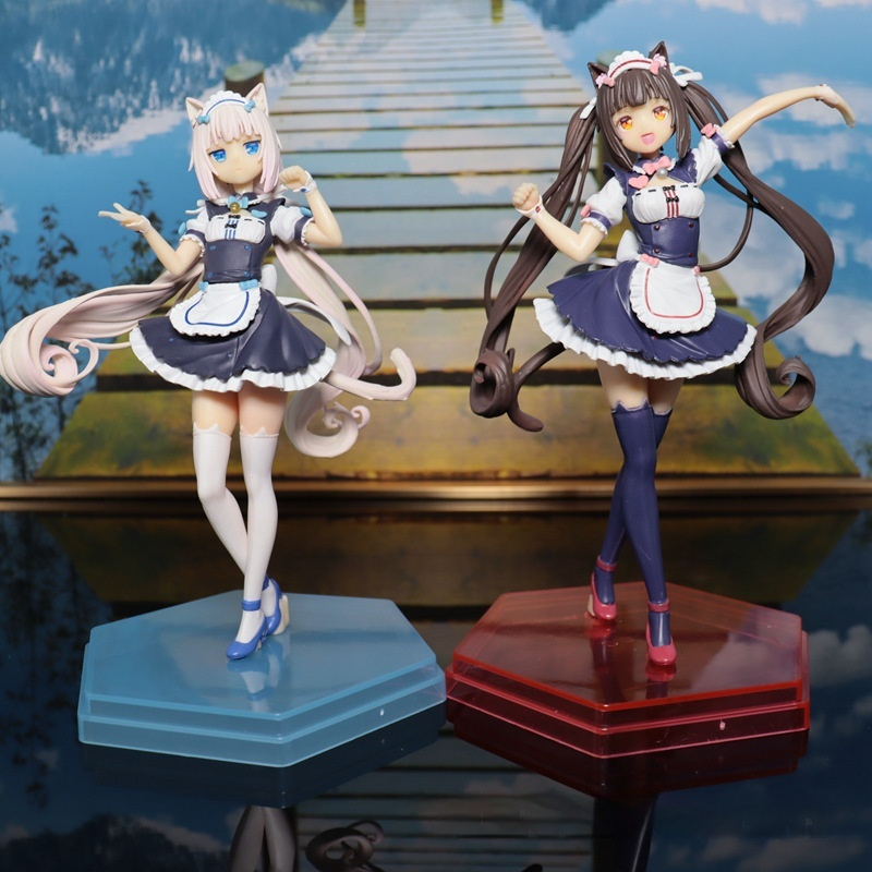 Good Smile Company Figma - ネコパラチョコレバニラ KO アクションフィギュアかわいいキャラクターモデルデスクトップ装飾品トレンディなおもちゃかわいいシャーシ像オタクギフト