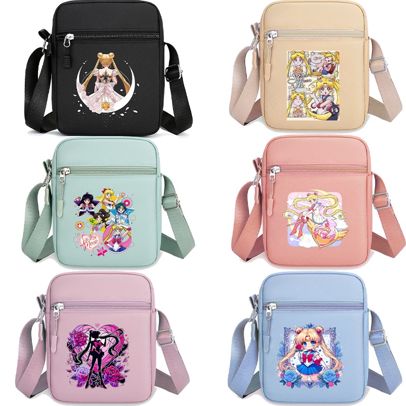 セーラームーンショルダーバッグユニセックスかわいいクロスボデ - Anime Tote Bag のレビューと価格