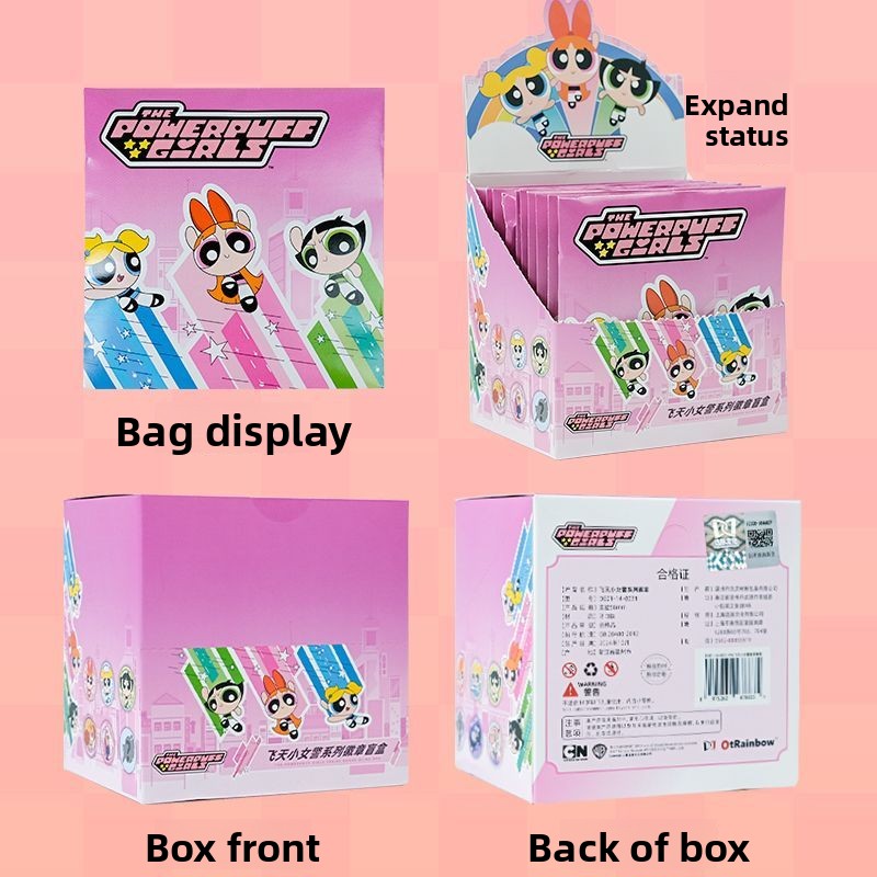 パワーパフ・ガールズ公式グッズのフルボックス。缶バッジ、ブラ - Anime Merchandise Box のレビューと価格