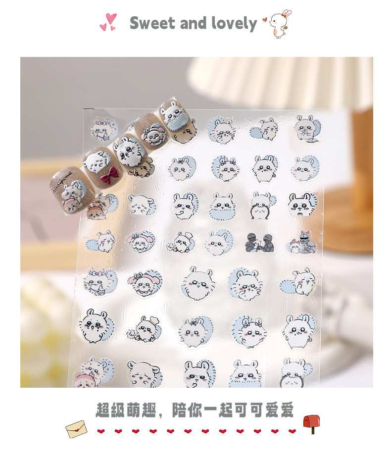 jiyi 日本製ネイルアートステッカー – かわいいモモンガ - Anime Merchandise Nepal のレビューと価格