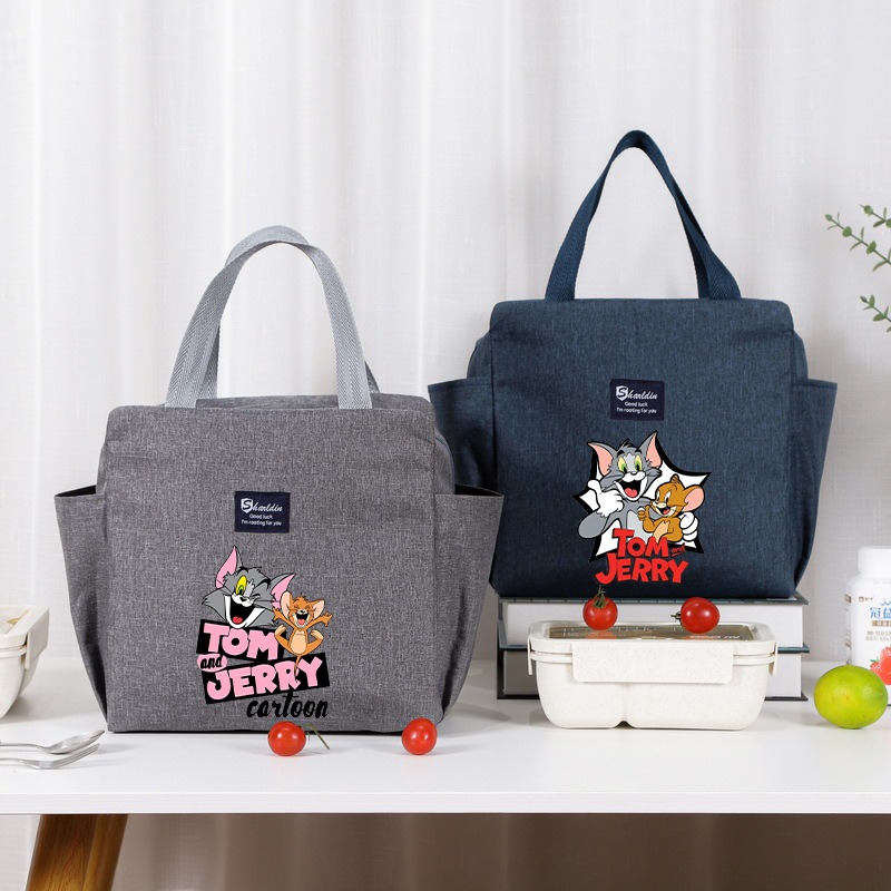 トムとジェリー大容量ランチバッグ漫画アニメパターンプリントハ - Anime Tote Bag のレビューと価格