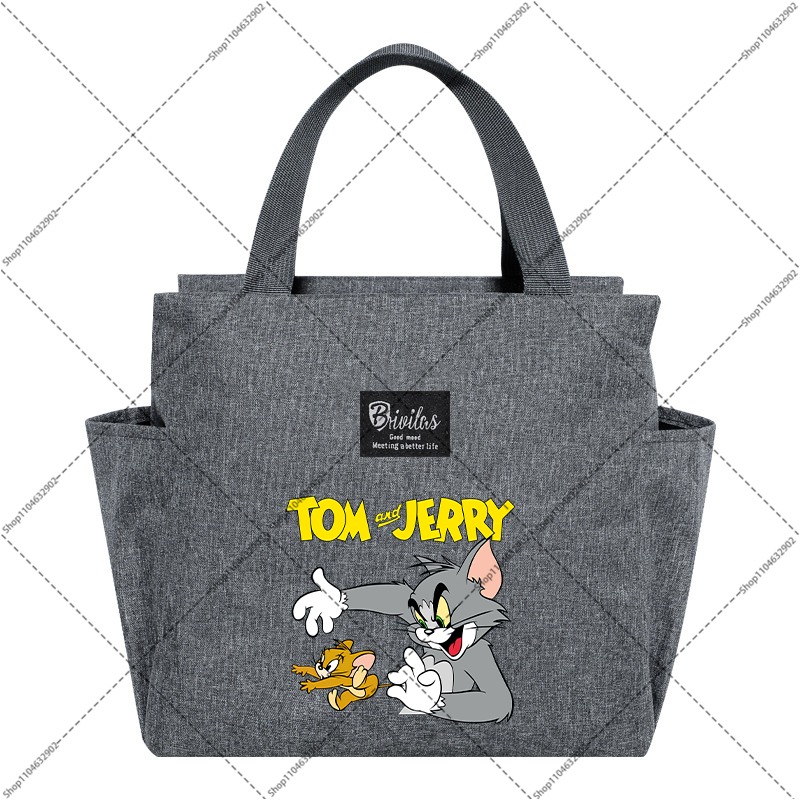トムとジェリー大容量ランチバッグ漫画アニメパターンプリントハ - Anime Tote Bag のレビューと価格