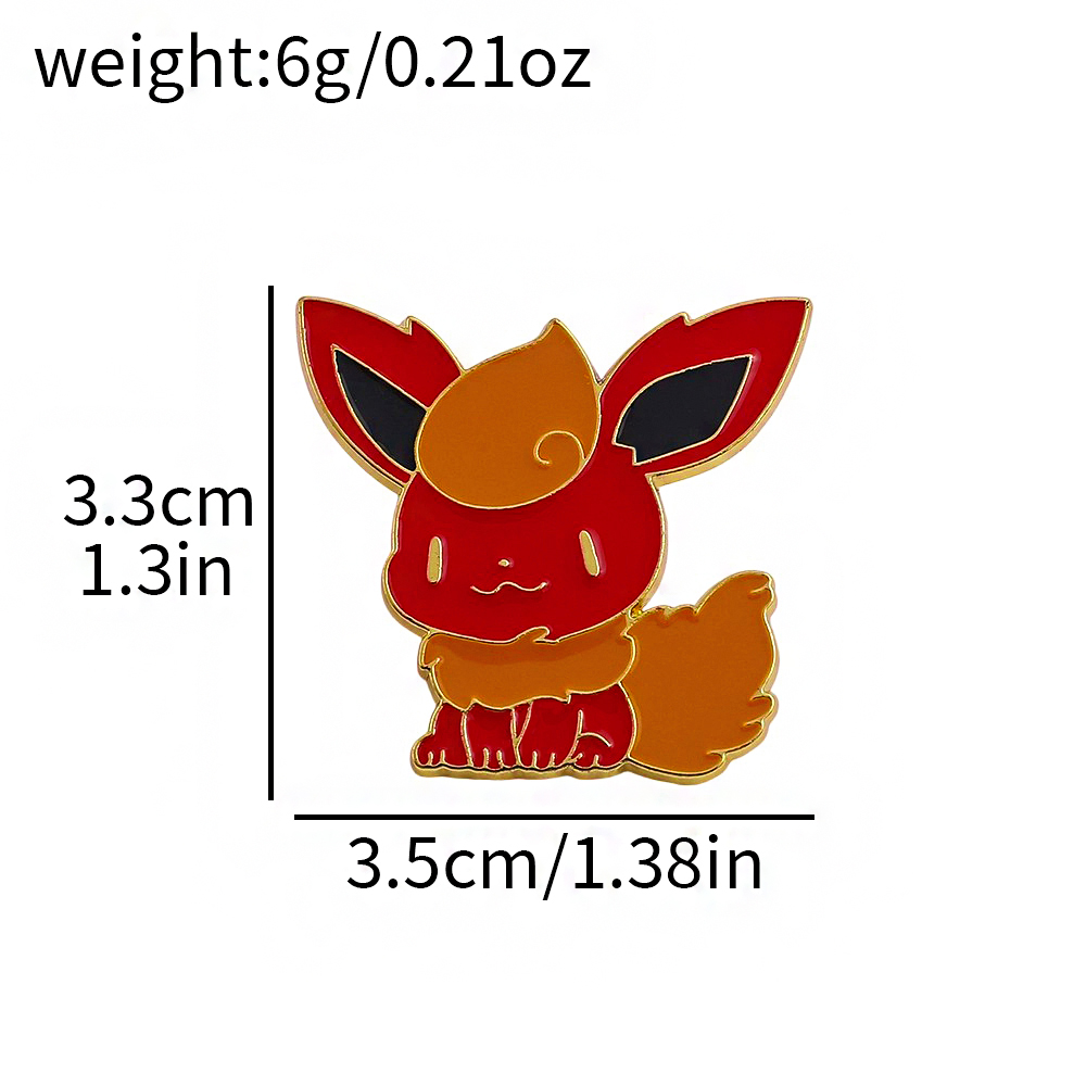 8個入り イーブイ エナメルピンセット。かわいい漫画風のモン - Enamel Pin Set のレビューと価格